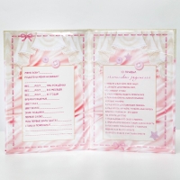 Папка для свидетельства о рождении &laquo;О рождении девочки&raquo;, А5