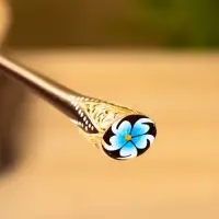 Заколка для волос "Спираль" дерево Албезия, 17 см, цв. коричневый