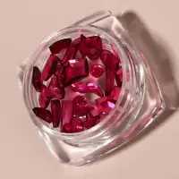 Фигурки для декора, объёмные, полупрозрачные, темно-розовые