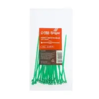 Хомут нейлоновый для стяжки, ТУНДРА, 2.5&times;100 мм, зеленый, 25 шт.