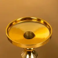 Подсвечник "Пьедестал" 11х11х30 см, алюминий, цв. золото