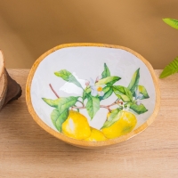 Салатник "Лимоны" дерево манго 23х23х10,5 см