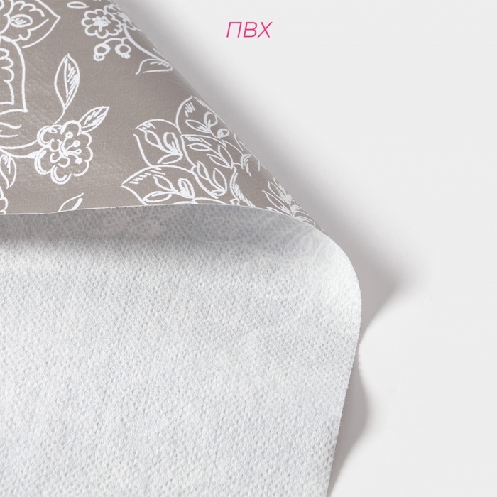 Скатерть на стол «Цветение» Доляна 137×180 см, серая Скатерть на стол «Цветение» Доляна 137×180 см, серая