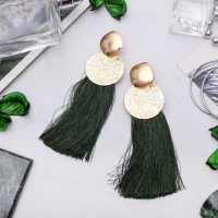 Серьги ассорти &laquo;Кисти&raquo; хинди, цвет зелёный в золоте, L кисти 8 см