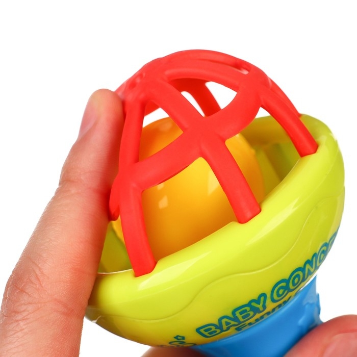 Погремушка &laquo;Гантелька яркая&raquo;, с эластичными элементами