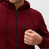 Толстовка мужская, цвет бордовый, размер 56 (3XL)
