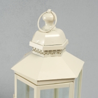 Подсвечник металл, стекло фонарик "Фес" белый с патиной набор 2 шт 35х13,5х11,8; 51х21х18 см Подсвечник металл, стекло фонарик "Фес" белый с патиной набор 2 шт 35х13,5х11,8; 51х21х18 см