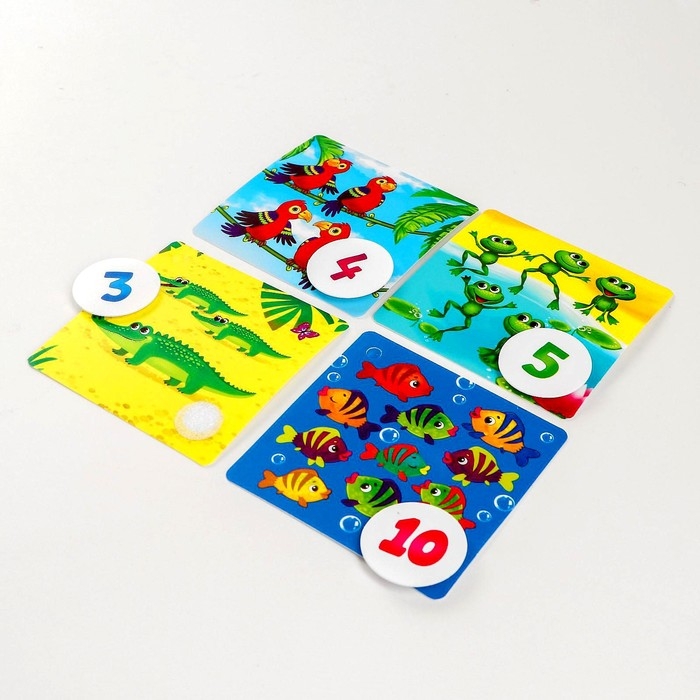 Развивающая игра на липучках «Изучаем счет с животными» Развивающая игра на липучках «Изучаем счет с животными»