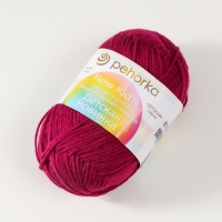 Пряжа для вязания спицами, крючком &laquo;Пехорский текстиль. Детская новинка&raquo;, 100% акрил, 200 м/50 г, (781 ягодный)