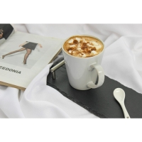 Кружка керамическая Доляна Coffee break, 370 мл, цвет белый