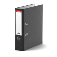 Папка-регистратор А4, 70мм Original Pro, собранная, мраморная, черный, пластиковый карман, металлический кант, картон 2мм, вместимость 450 листов