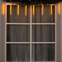 Гирлянда «Сосульки рифленые» 2.5 × 0.3 м, IP65, прозрачная нить, 192 LED, свечение жёлтое с эффектом стекания, 12 В Гирлянда «Сосульки рифленые» 2.5 × 0.3 м, IP65, прозрачная нить, 192 LED, свечение жёлтое с эффектом стекания, 12 В