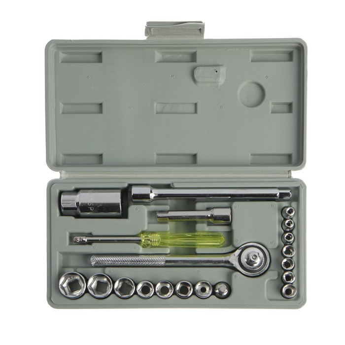 Набор инструментов в кейсе ТУНДРА, универсальный, 1/4 Набор инструментов в кейсе ТУНДРА, универсальный, 1/4" и 3/8", 20 предметов