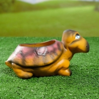 Фигурное кашпо "Черепаха", 11х 21см, МИКС