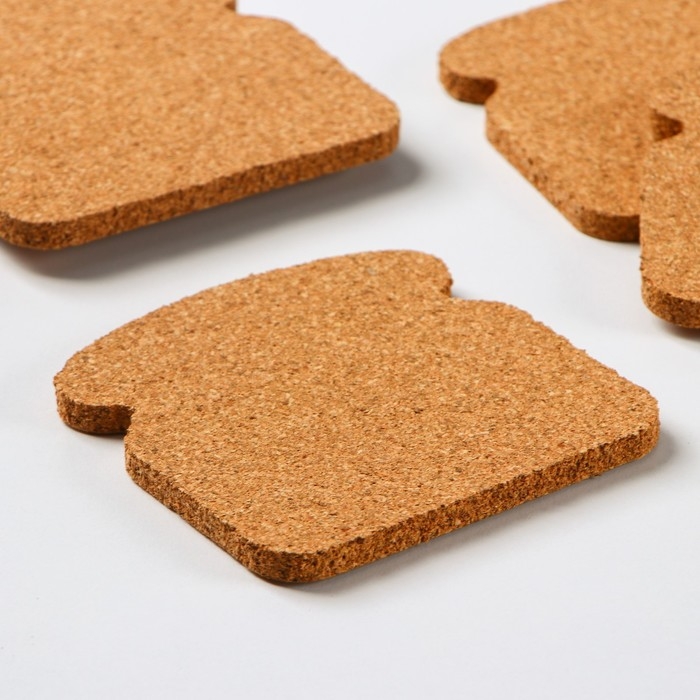 Набор подставок под горячее Доляна &laquo;Хлеб&raquo;, 10 шт, 10&times;10 см