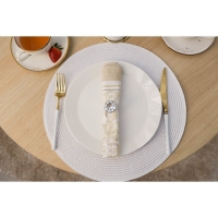Салфетка сервировочная на стол Доляна &laquo;Лофт&raquo;, d=38 см, цвет белый