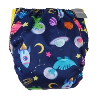 Многоразовый подгузник &laquo;Космонавт&raquo;, 3-15 кг, цвет синий, Крошка Я