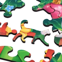 Деревянный пазл фигурный &laquo;Новый год! Поздравление от зайки&raquo;