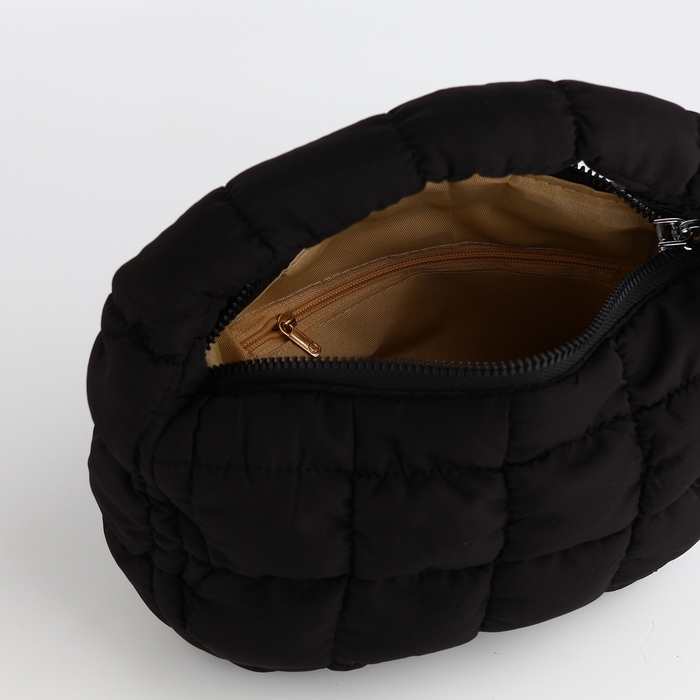 Сумка молодёжная на молнии, цвет чёрный