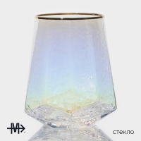 Набор стаканов стеклянных Magistro &laquo;Дарио&raquo;, 450 мл, 10&times;11,5 см, 6 шт, цвет перламутровый