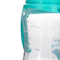 Бутылочка для кормления &laquo;Наше сокровище&raquo;, классическое горло, приталенная, с ручками, 250 мл., от 0 мес., цвет бирюзовый