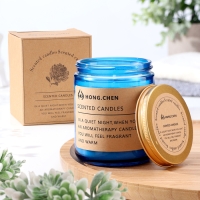 Свеча ароматическая в банке "Hong.Chen", лаванда Свеча ароматическая в банке "Hong.Chen", лаванда
