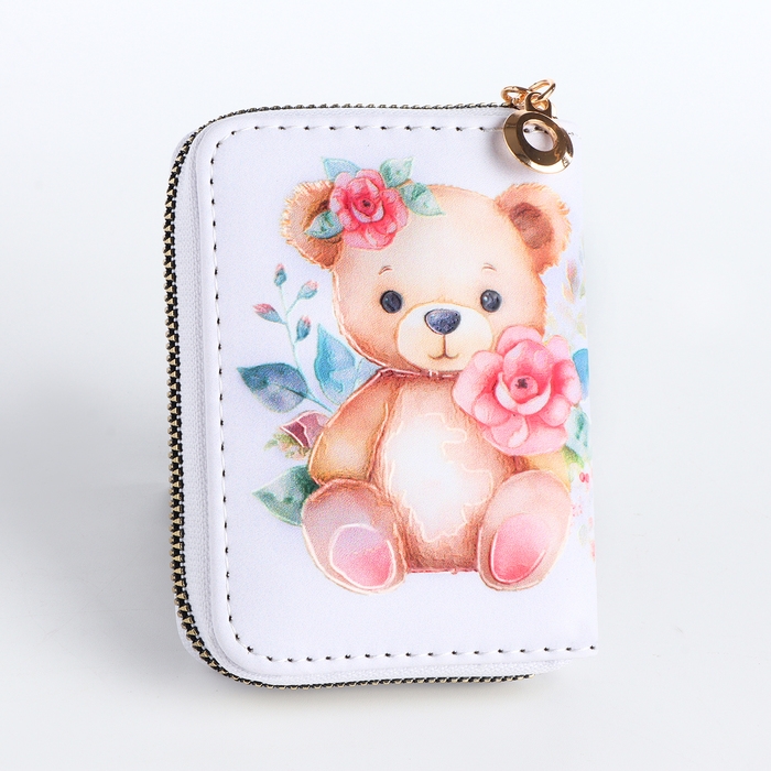 Кошелёк детский на молнии &laquo;Выбражулька&raquo;, цвет белый