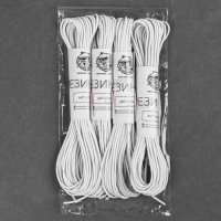 Резинки шляпные, 2 мм, 7 &plusmn; 0,5 м, 4 шт, цвет белый