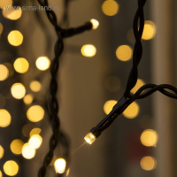 Гирлянда &laquo;Занавес&raquo; 2 &times; 1.5 м, IP44, УМС, тёмная нить, 360 LED, свечение тёплое белое, 220 В