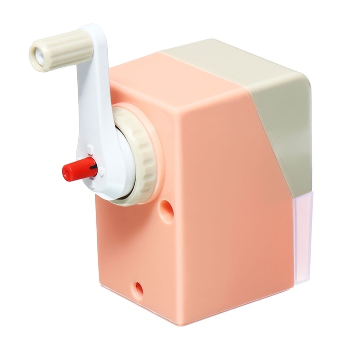 Точилка механическая с контейнером Классика Розовый