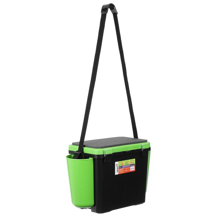 Ящик зимний Helios FishBox 19 л, односекционный, цвет зеленый