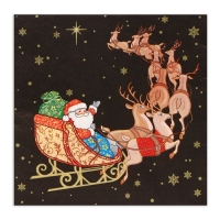 Новогодние салфетки бумажные Home Collection &laquo;Новогодний кортеж&raquo;, 3 слоя, 33х33, 20 шт.