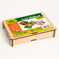 Пазл двойной «Животные» (головоломка), 12 пазлов, 24 детали Пазл двойной «Животные» (головоломка), 12 пазлов, 24 детали