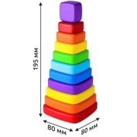 Пирамидка деревянная большая «Квадрат» Пирамидка деревянная большая «Квадрат»