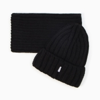 Комплект детский (шапка, снуд), А.5323, цвет черный, размер 54-56