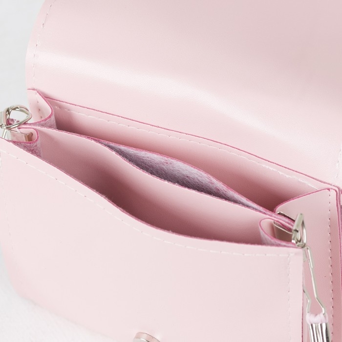 Сумка детская для девочки Сумка детская для девочки "Зайка", на клапане, цвет голубой/розовый, 15х4х12 см