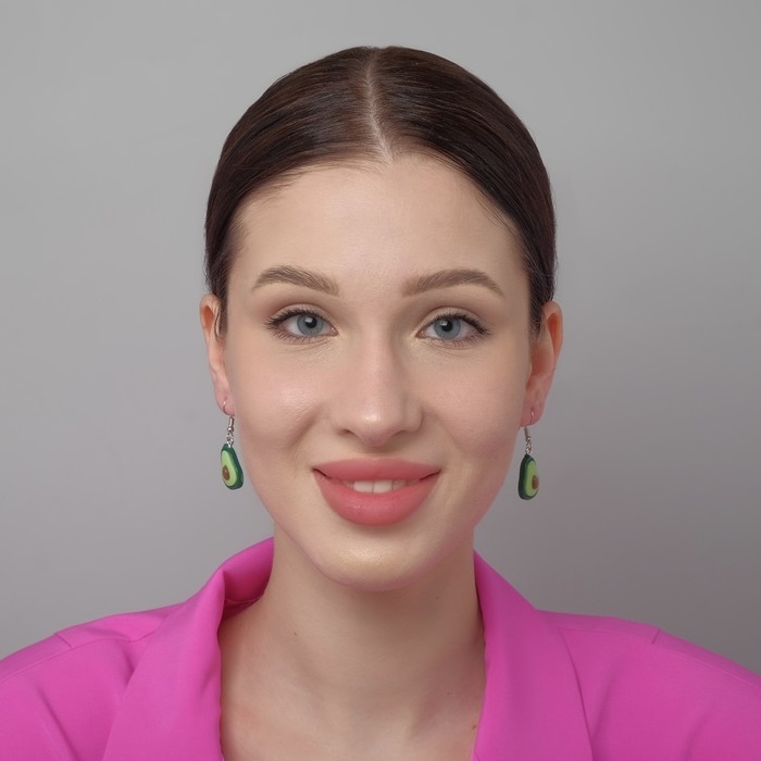 Серьги пластик &laquo;Авокадо&raquo; в разрезе, цвет зелёно-коричневый