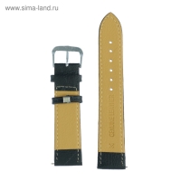 Ремешок для часов "Соломон", 20 мм, натуральная кожа, l-20 см, черный с тиснением Ремешок для часов "Соломон", 20 мм, натуральная кожа, l-20 см, черный с тиснением