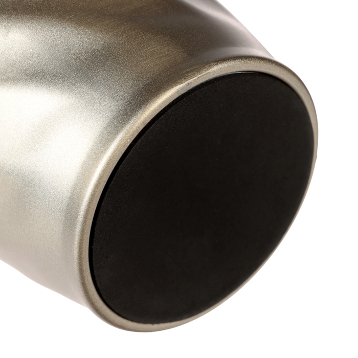 Термокружка, 350 мл, Графика, сохраняет тепло 2 ч, 13.5 х 8 см, золотистый металлик