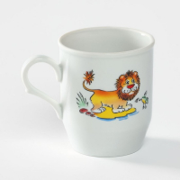 Набор посуды фарфоровой &laquo;Зоопарк&raquo;, 3 предмета: тарелка d=20 см, салатник d=19,8 см, кружка 200 мл