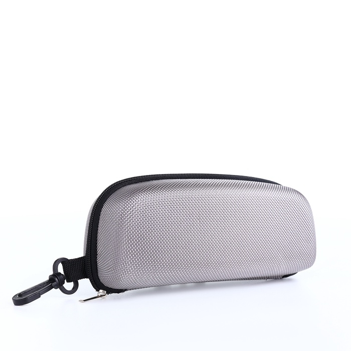 Футляр для очков на молнии, длина 17 см, цвет серый Футляр для очков на молнии, длина 17 см, цвет серый