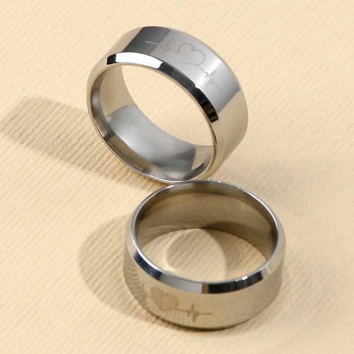 Кольцо &laquo;Сердечко&raquo; , парные 2 шт, 7 х 9 см