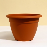Горшок для цветов, d = 25 см, 4,3 л, пластик, коричневый