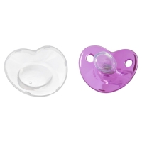 Соска - пустышка силиконовая ортодонтическая &laquo;BABY&raquo;, от 12 мес., с колпачком, цвет розовый/серебро, стразы