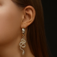 Новый год! Символ года 2025! Серьги металл &laquo;Змея&raquo; неповторимая, цвет золото