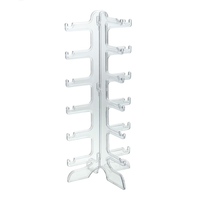 Подставка под очки 6 мест, 16×14,5×35,5, цвет прозрачный Подставка под очки 6 мест, 16×14,5×35,5, цвет прозрачный