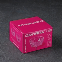 Конфетница стеклянная на ножках Доляна &laquo;Венеция&raquo;, 200 мл, 10&times;6 см