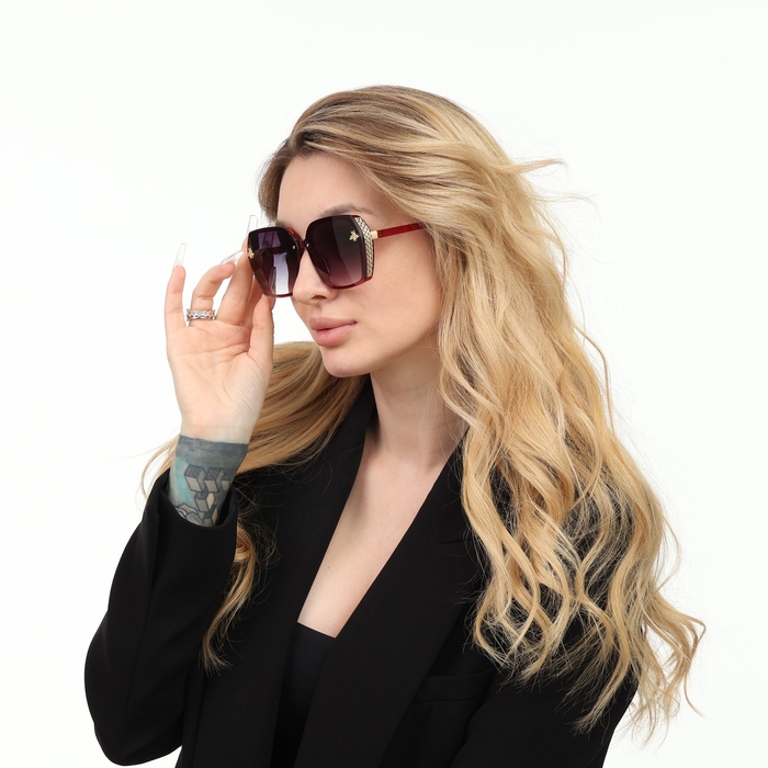 Очки солнцезащитные OneSun, uv 400, дужка 13.5 см, ширина 14 см, линза 5.1 х 6.4 см Очки солнцезащитные OneSun, uv 400, дужка 13.5 см, ширина 14 см, линза 5.1 х 6.4 см