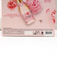 Подарочный набор косметики «С 8 Марта!», гель для душа во флаконе шампанское 250 мл и мочалка для тела, ЧИСТОЕ СЧАСТЬЕ Подарочный набор косметики «С 8 Марта!», гель для душа во флаконе шампанское 250 мл и мочалка для тела, ЧИСТОЕ СЧАСТЬЕ