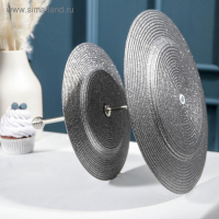 Блюдо 2-х ярусное &laquo;Мерцание ночи&raquo;, d=21/28 см, цвет серебряный